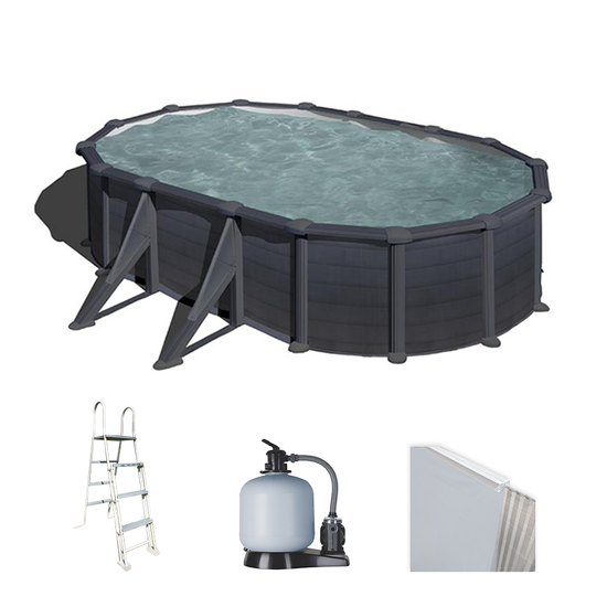 Gre Granada ovalada 500x300x132cm – Piscina elevada de acero