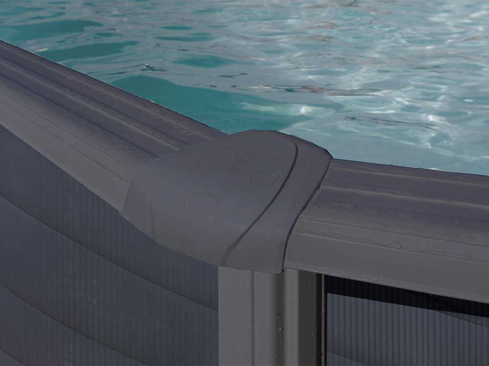 Gre Granada ovalada 500x300x132cm – Piscina elevada de acero - Imagen 5