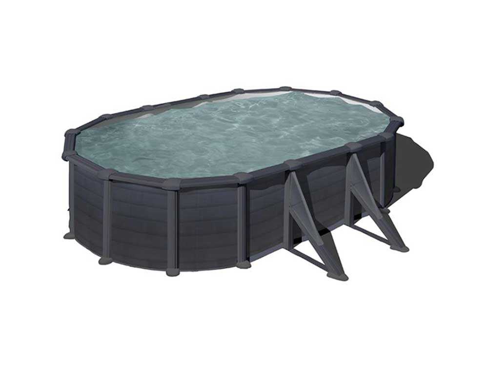 Gre Granada ovalada 500x300x132cm – Piscina elevada de acero - Imagen 3