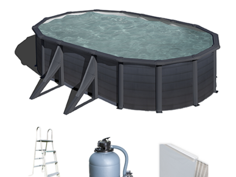 Gre Kea ovalada 500x300x120cm – Piscina elevada de acero