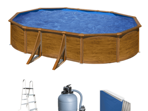 Gre Pacific ovalada 500 x 300 x 120cm – Piscina elevada de acero
