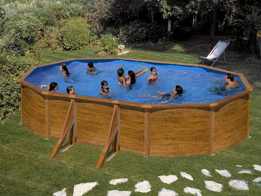 Gre Pacific ovalada 610 x 375 x 120 cm – Piscina elevada de acero - Imagen 4