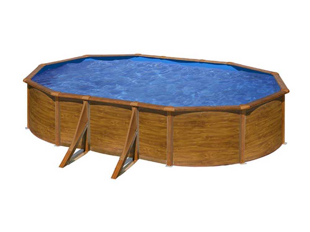 Gre Pacific ovalada 610 x 375 x 120 cm – Piscina elevada de acero - Imagen 3