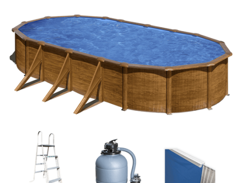 Gre Pacific ovalada 730x375x120cm – Piscina elevada de acero
