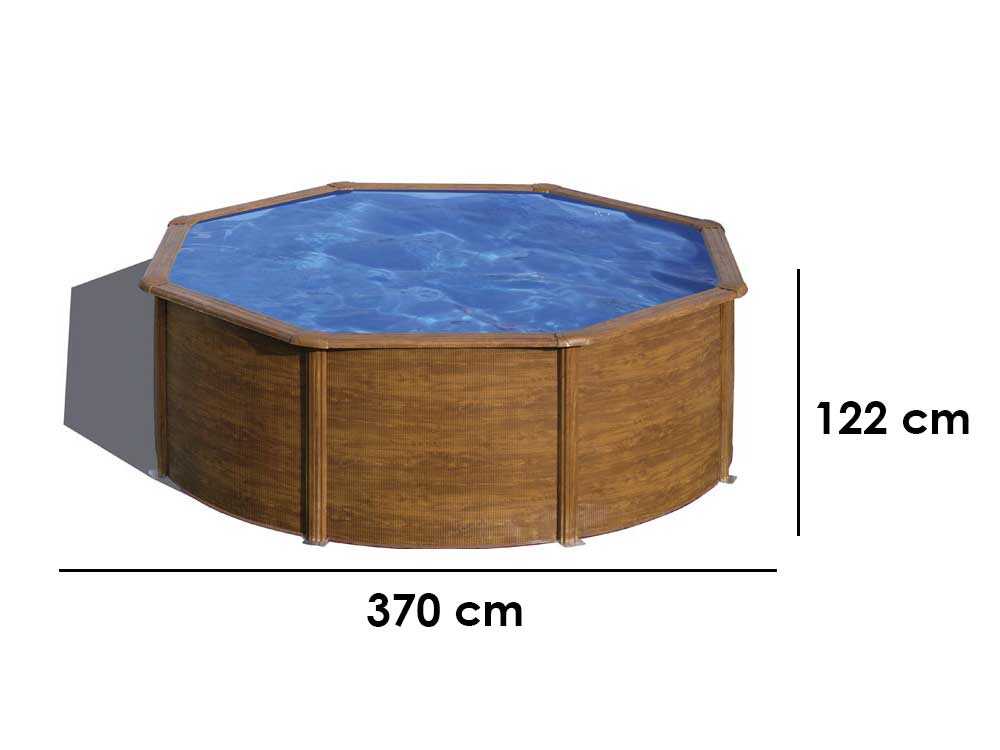 Gre Pacific redonda Ø350 x 120 cm – Piscina elevada de acero - Imagen 2