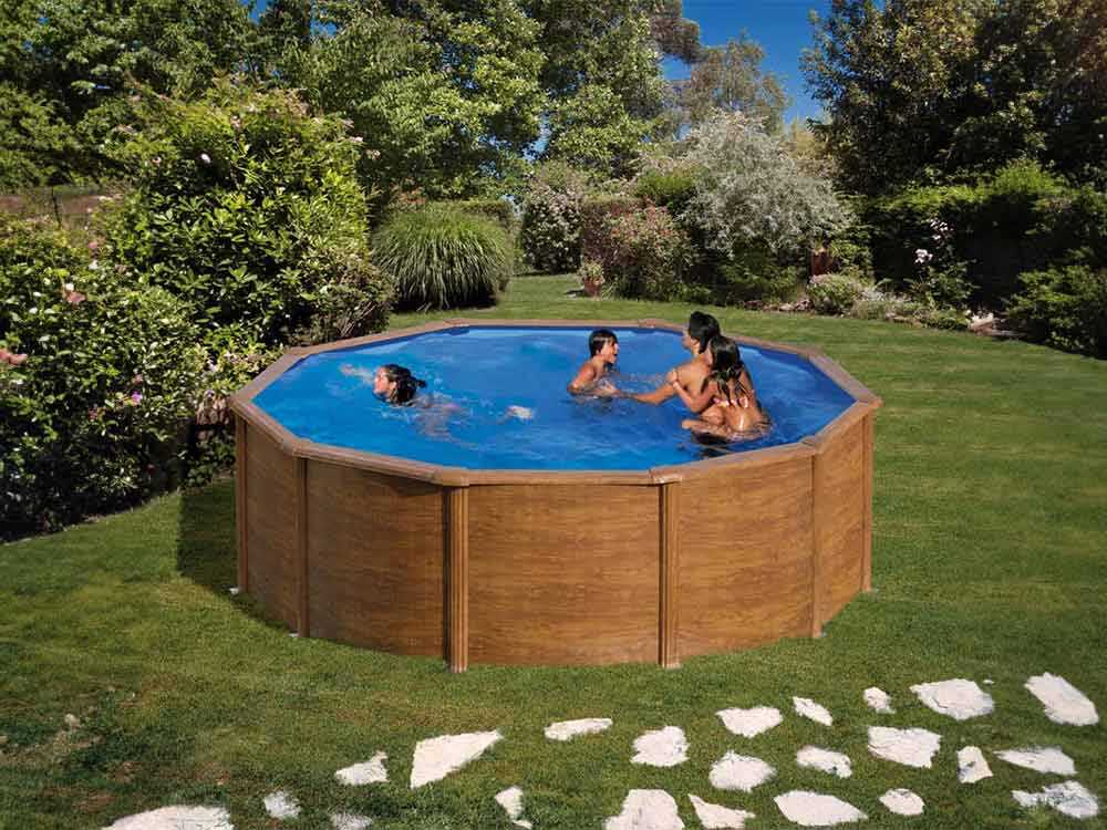 Gre Pacific redonda Ø460 x 120 cm – Piscina elevada de acero - Imagen 4