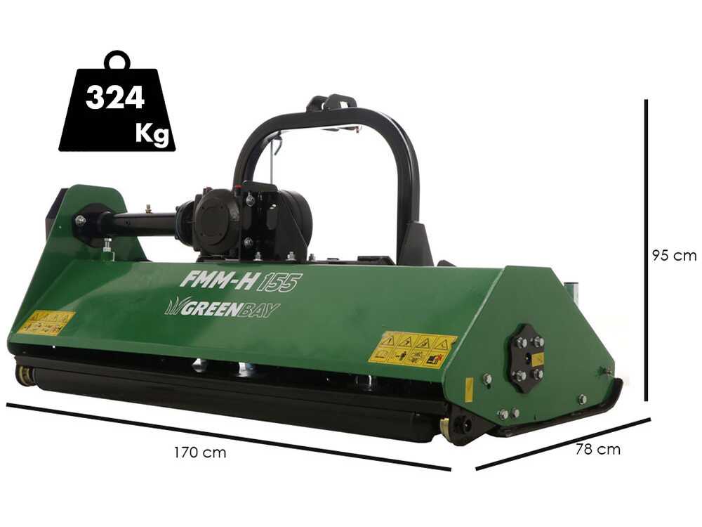 Greenbay FMM-H 155 – Trituradora para tractor – Serie media – Desplazamiento hidráulico - Imagen 2