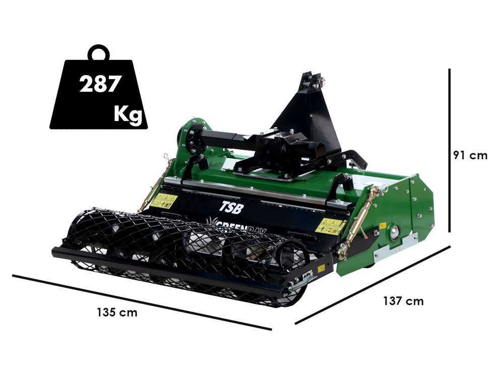 GreenBay TSB 105 – Enterradora de piedras para tractor - Imagen 2