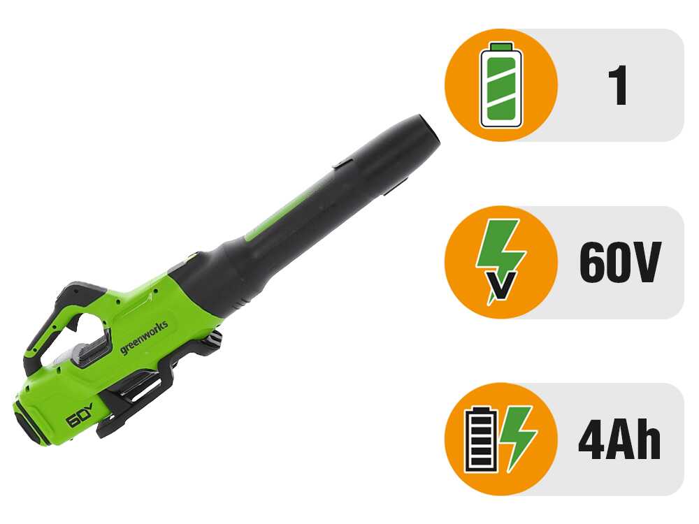 Greenworks BL2206H – Soplador axial a batería – 60 V/4 Ah - Imagen 3