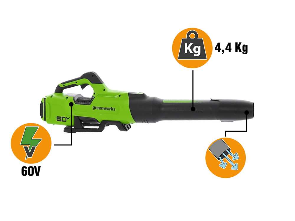Greenworks BL2206H – Soplador axial a batería – 60 V/4 Ah - Imagen 4