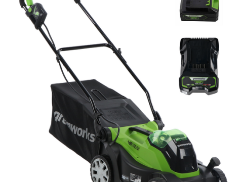 Greenworks G48LM36K2 – Cortacésped eléctrico a batería – 48V/2Ah – Corte 36 cm
