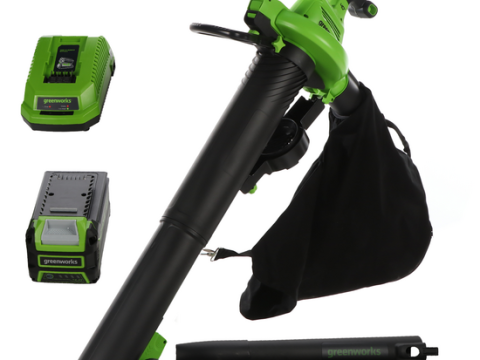Greenworks GD40BVII – Soplador – Aspirador a batería – 40V/4Ah