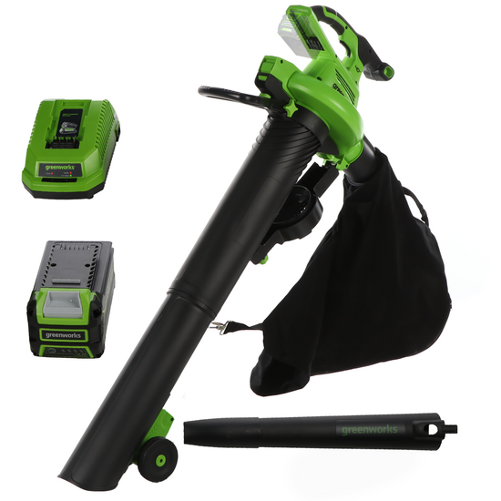 Greenworks GD40BVII – Soplador – Aspirador a batería – 40V/4Ah