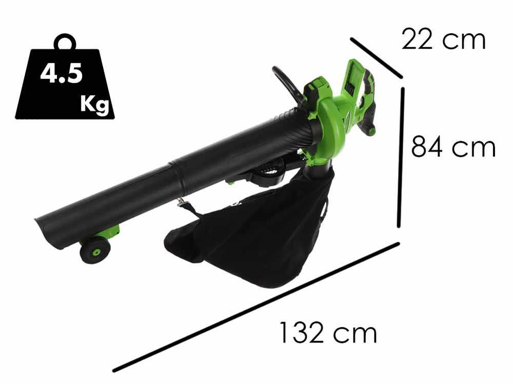 Greenworks GD40BVII – Soplador – Aspirador a batería – 40V/4Ah - Imagen 2