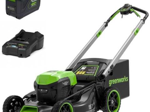 Greenworks GD48LM51SPIIK5 – Cortacésped autopropulsado a batería – 48V/5Ah – Corte 51 cm