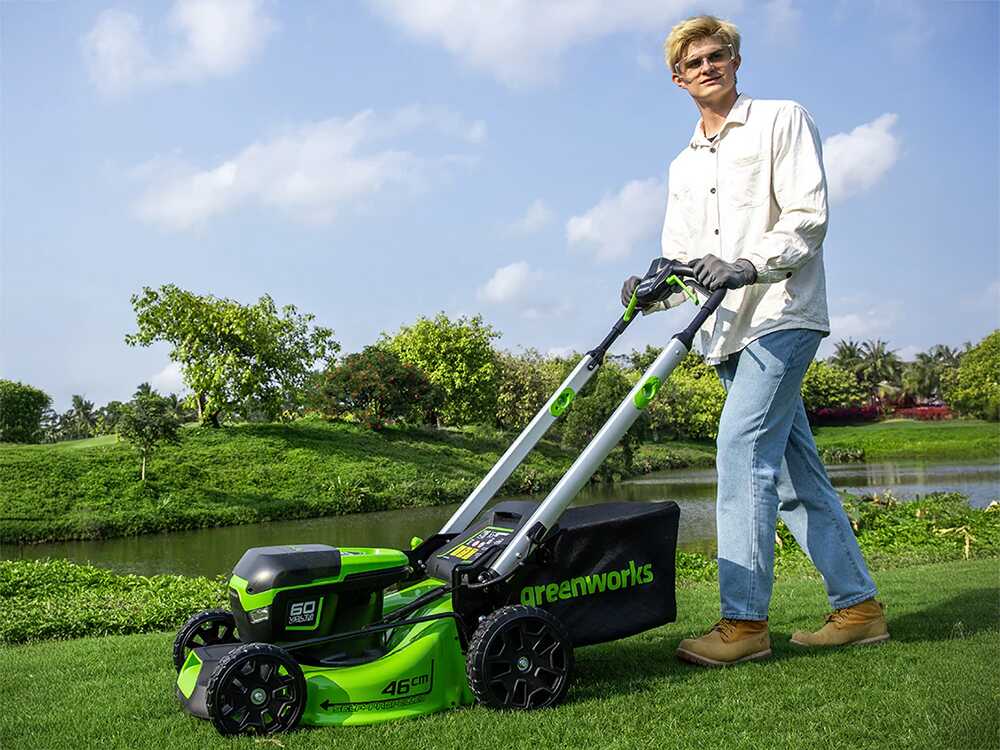 Greenworks GD60LM46SP – Cortacésped autopropulsado a batería – BATERÍA Y CARGADOR NO INCLUIDOS - Imagen 2