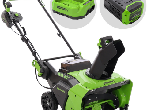 Greenworks GD60ST – Quitanieves a batería – 60V 4Ah