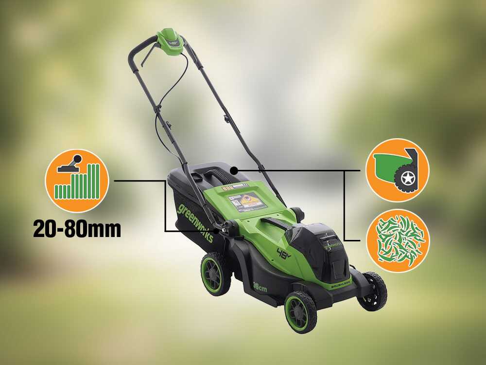 Greenworks LM360D – Cortacésped a batería – 48 V/4 Ah – Anchura de corte 36 cm - Imagen 4