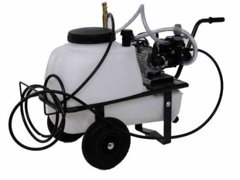 Grupo motobomba de pulverización Comet MC 20/20 – motor eléctrico monofásico sobre carro con depósito de 50 l