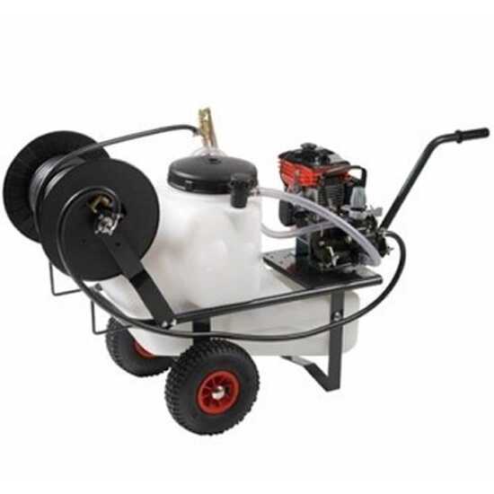 Grupo motobomba de pulverización Comet MC 25 – Honda GP 160 y carro con depósito de 55 L
