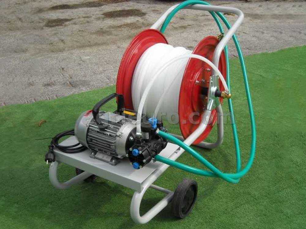 Grupo motobomba de pulverización eléctrico Comet MC 18 con motor monofásico y carro - Imagen 2