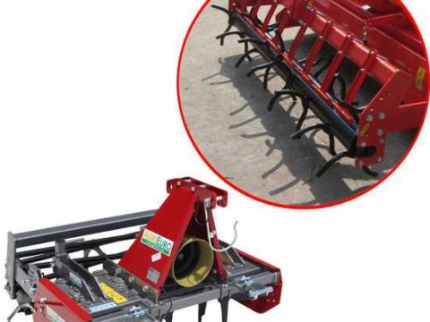 Grada rotativa ligera RF110 – anchura de trabajo 110 cm – 10 cuchillas serie ligera – rodillo de púas