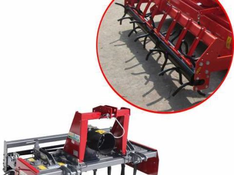 Grada rotativa RH190 – anchura de trabajo 190 cm – 18 cuchillas Serie media – Rodillo de púas