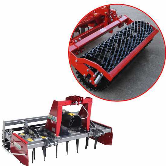 Grada rotativa RH190 – anchura de trabajo 190 cm – 18 cuchillas serie media – Rodillo de rejilla