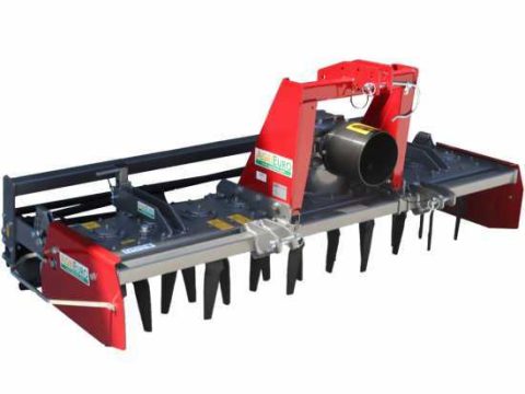 Grada rotativa RH210 – anchura de trabajo 210 cm – 20 cuchillas serie media – Rodillo de jaula