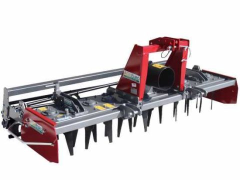 Grada rotativa RH230 – anchura de trabajo 230 cm – 22 cuchillas serie media – Rodillo de jaula