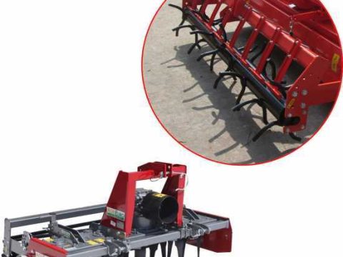Grada rotativa RM250 – anchura de trabajo 250 cm – 22 cuchillas Serie pesada – Rodillo de púas