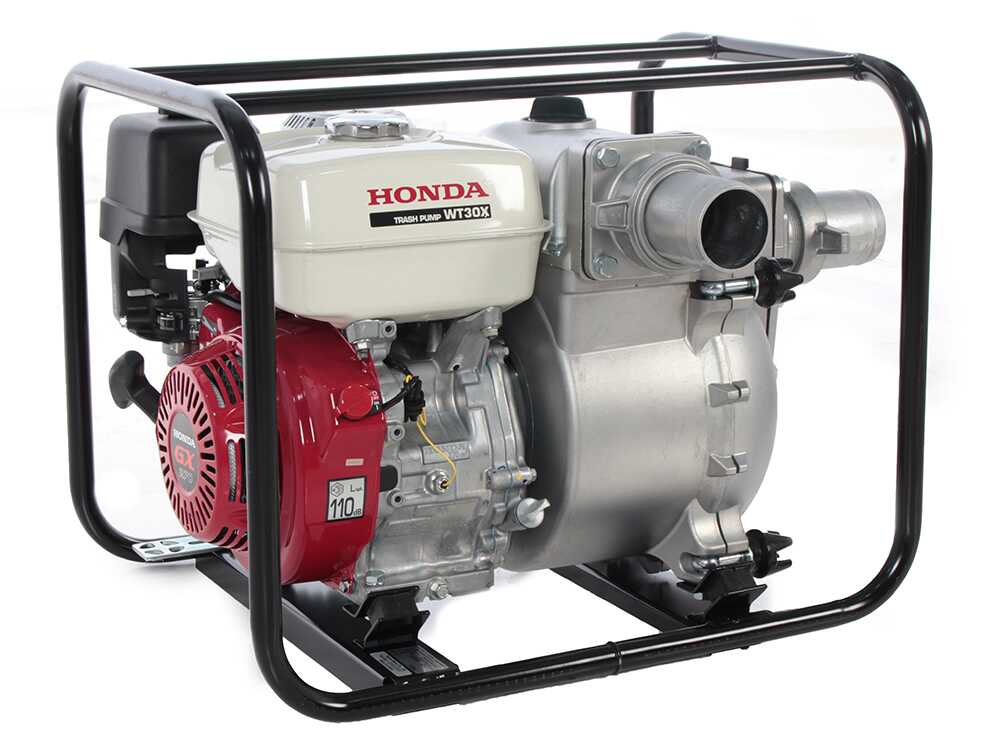 Honda WT30 – Motobomba de gasolina para aguas cargadas – Racores 80 mm - Imagen 2