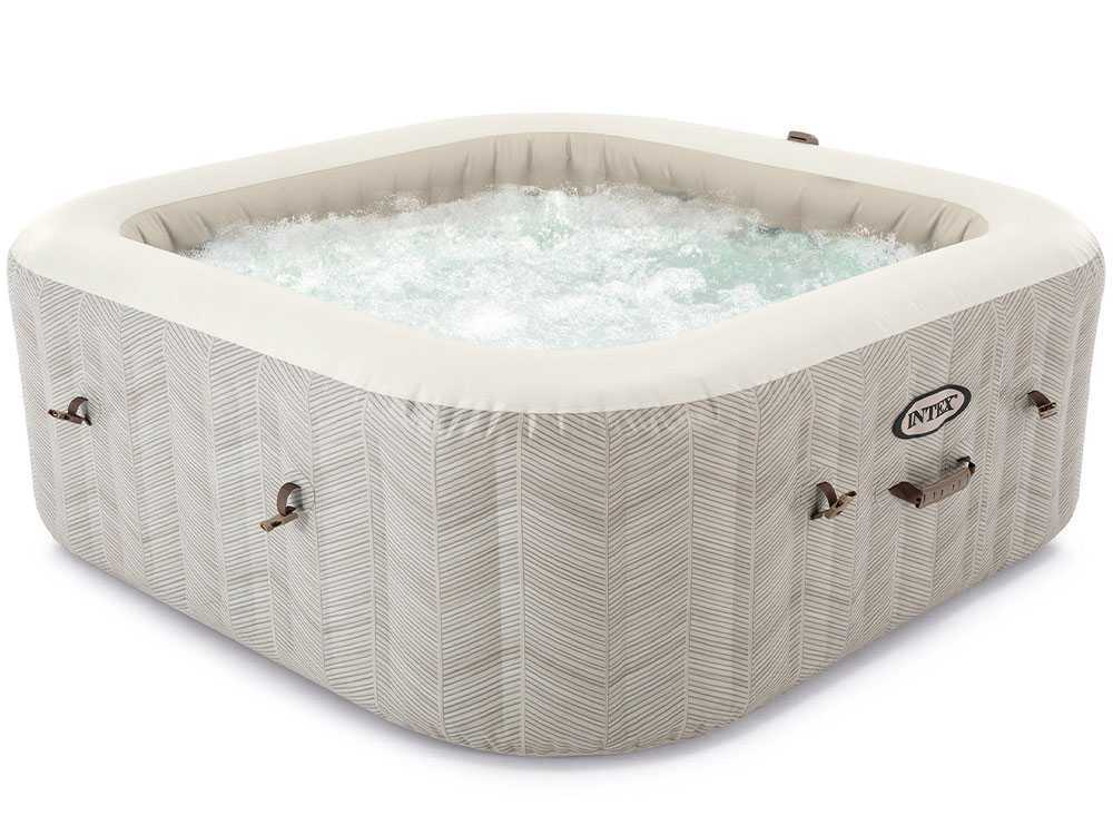 Intex cuadrada Chevron Deluxe 28472EX – Ø193×71 cm – Piscina de hidromasaje spa - Imagen 3