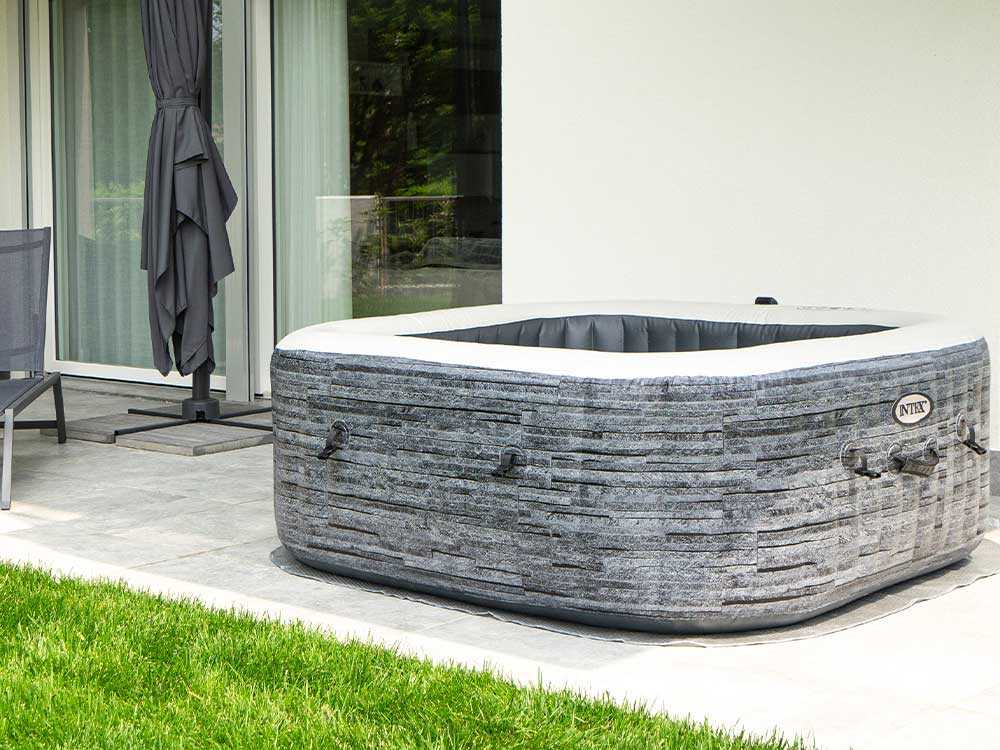 Intex Cuadrada Greystone Deluxe 28450NP – Ø173×71 cm – Piscina de hidromasaje spa - Imagen 4