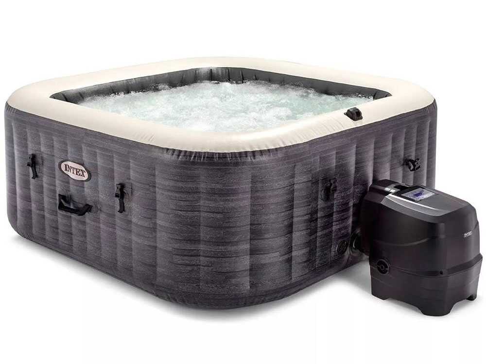 Intex Cuadrada Greystone Deluxe 28450NP – Ø173×71 cm – Piscina de hidromasaje spa - Imagen 3