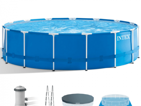 Intex Metal Frame 28242NP – Ø457×122 cm – Piscina redonda