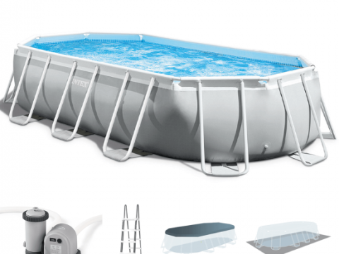 Intex Prisma Frame 26798NP – 610x305x122 cm – Piscina ovalada