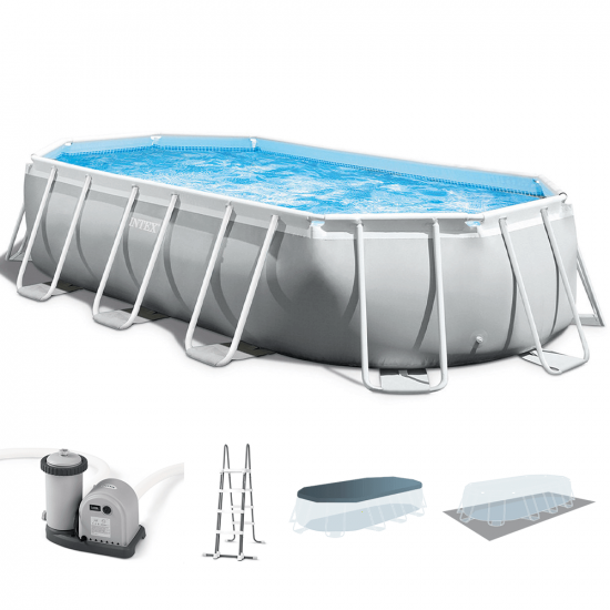 Intex Prisma Frame 26798NP – 610x305x122 cm – Piscina ovalada