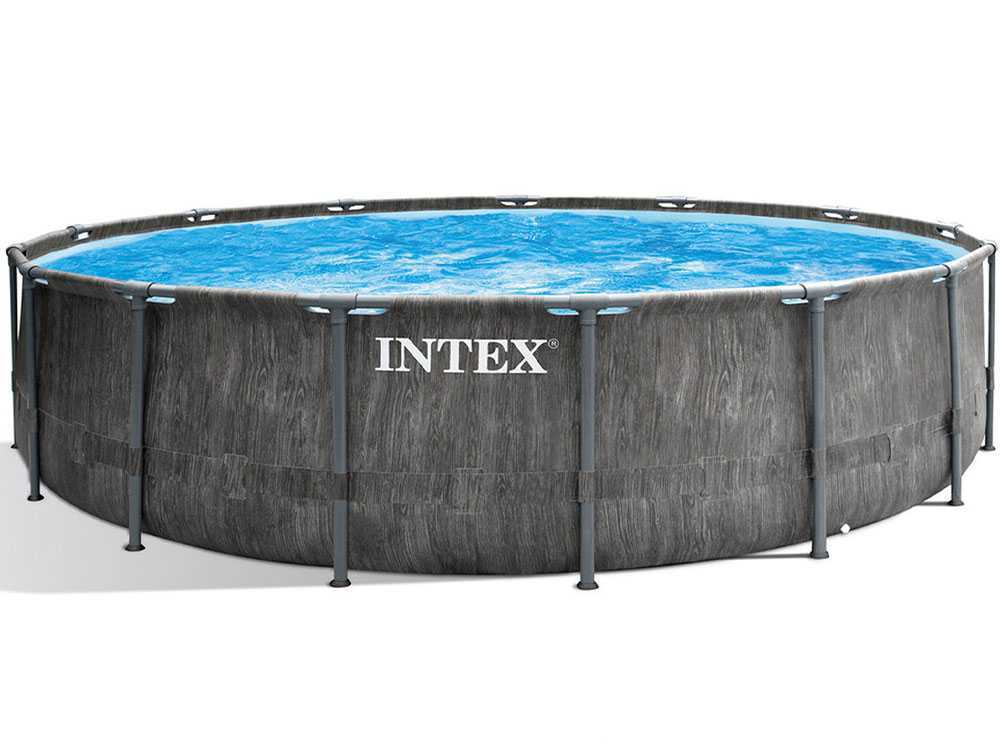 Intex Prisma Frame Greywood 26742NP – Ø457×122 cm – Piscina redonda - Imagen 4