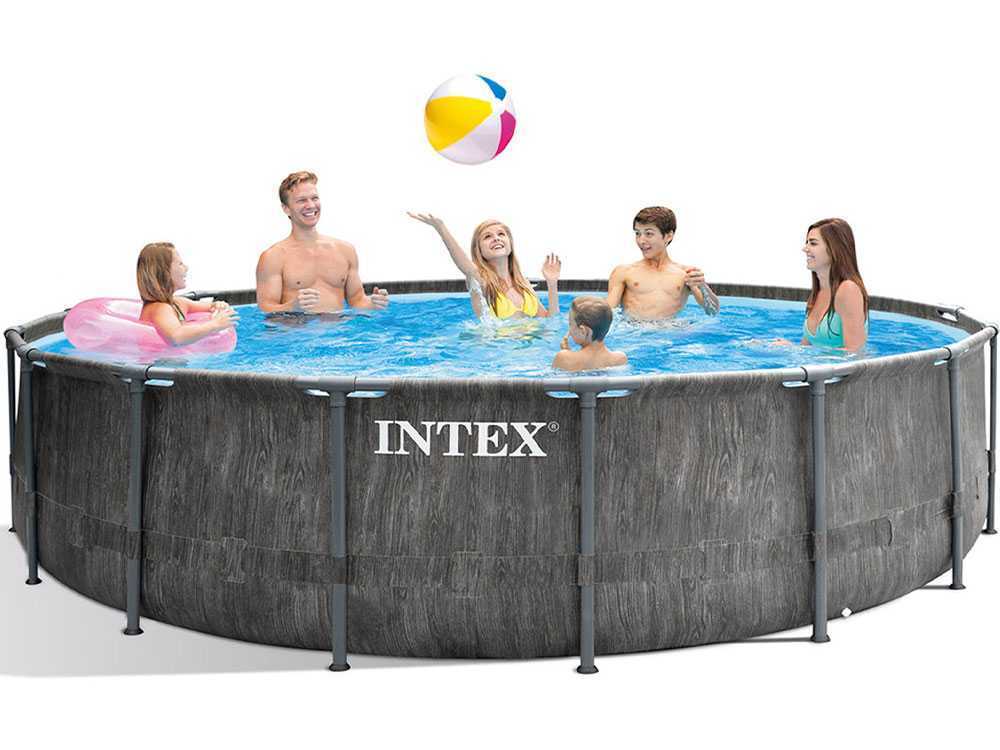 Intex Prisma Frame Greywood 26742NP – Ø457×122 cm – Piscina redonda - Imagen 5