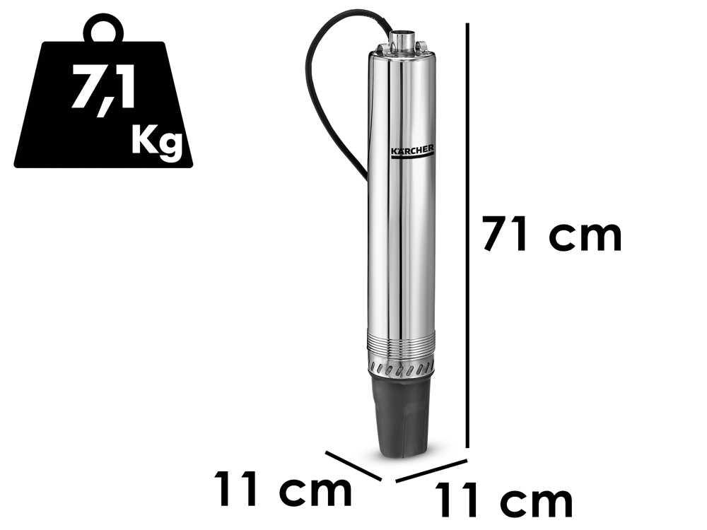 Karcher BP 4 Deep Well – Bomba sumergible de presión – 700 W – Aguas limpias - Imagen 3