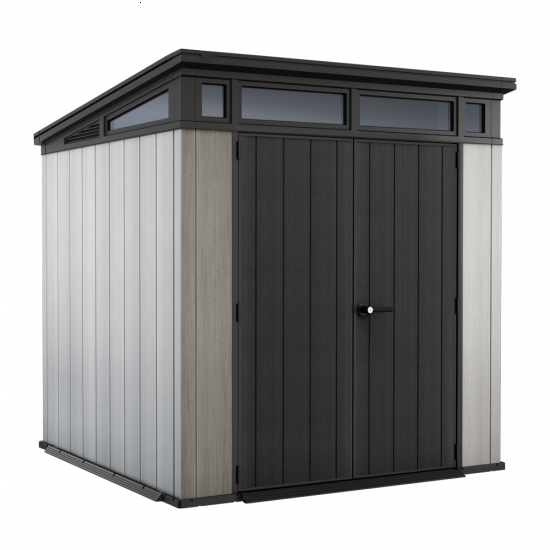 Keter Artisan gris – Caseta de jardín – Con puerta de doble hoja – 214x218x226 cm