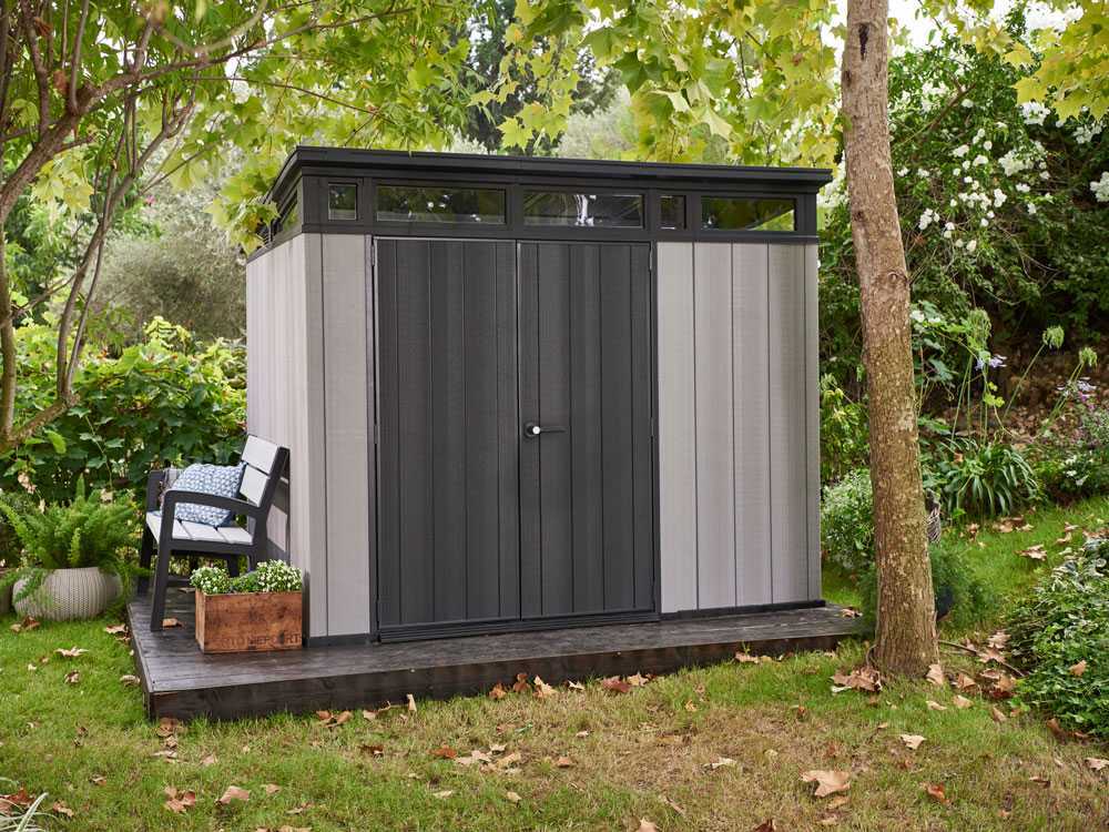 Keter Artisan gris – Caseta de jardín – Con puerta de doble hoja – 214x218x226 cm - Imagen 4