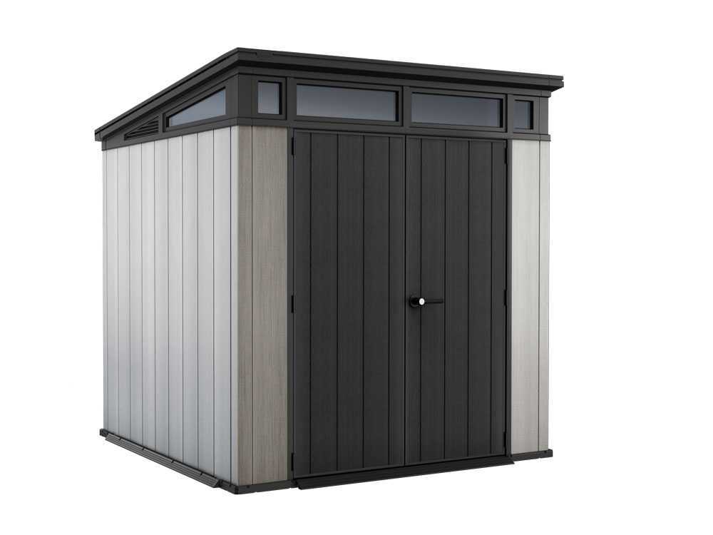 Keter Artisan gris – Caseta de jardín – Con puerta de doble hoja – 214x218x226 cm - Imagen 3
