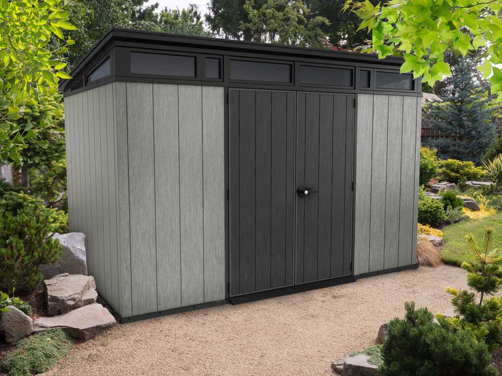 Keter Artisan gris – Caseta de jardín – Con puerta de dos hojas – 342x218x226 cm - Imagen 5