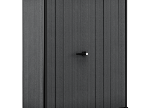 Keter Cortina Alto – Armario de jardín para herramientas – 140 x 73,6 x 170,4 cm