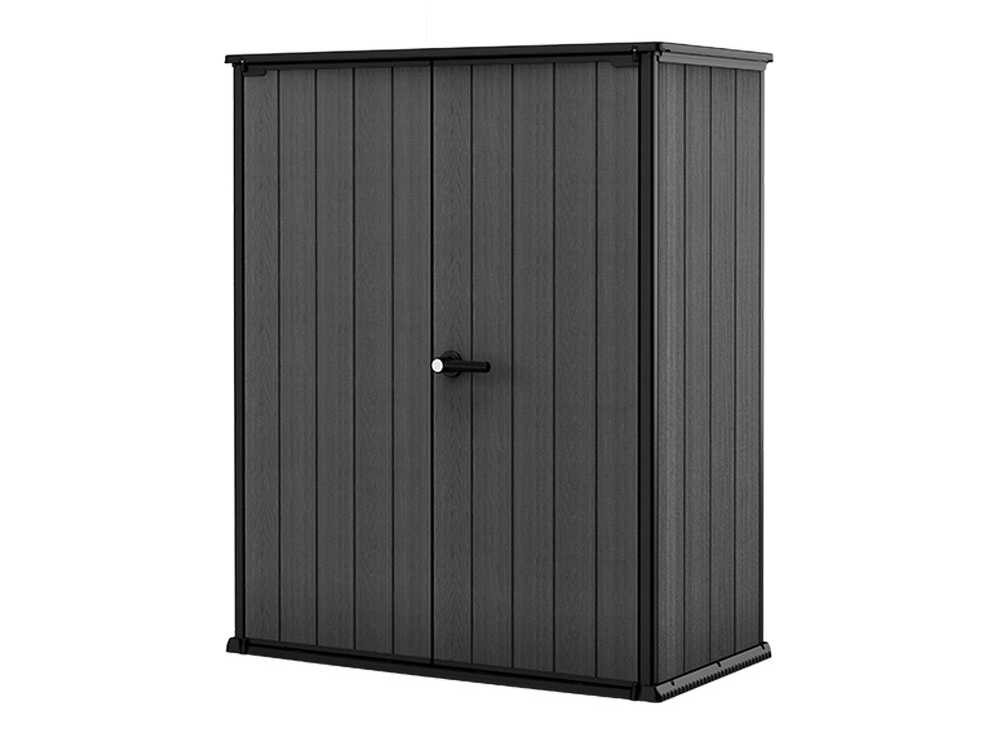Keter Cortina Alto – Armario de jardín para herramientas – 140 x 73,6 x 170,4 cm - Imagen 4