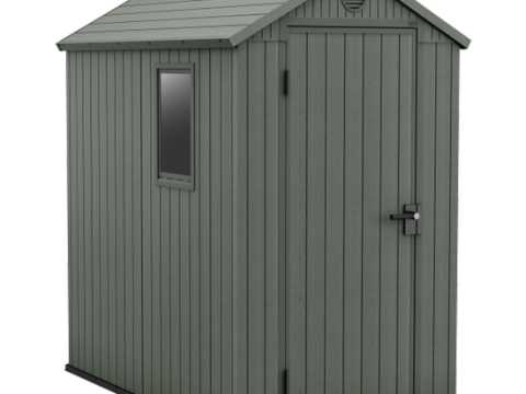 Keter Darwin verde – Caseta para herramientas – Con ventana lateral – 125.8×184.5×205 cm
