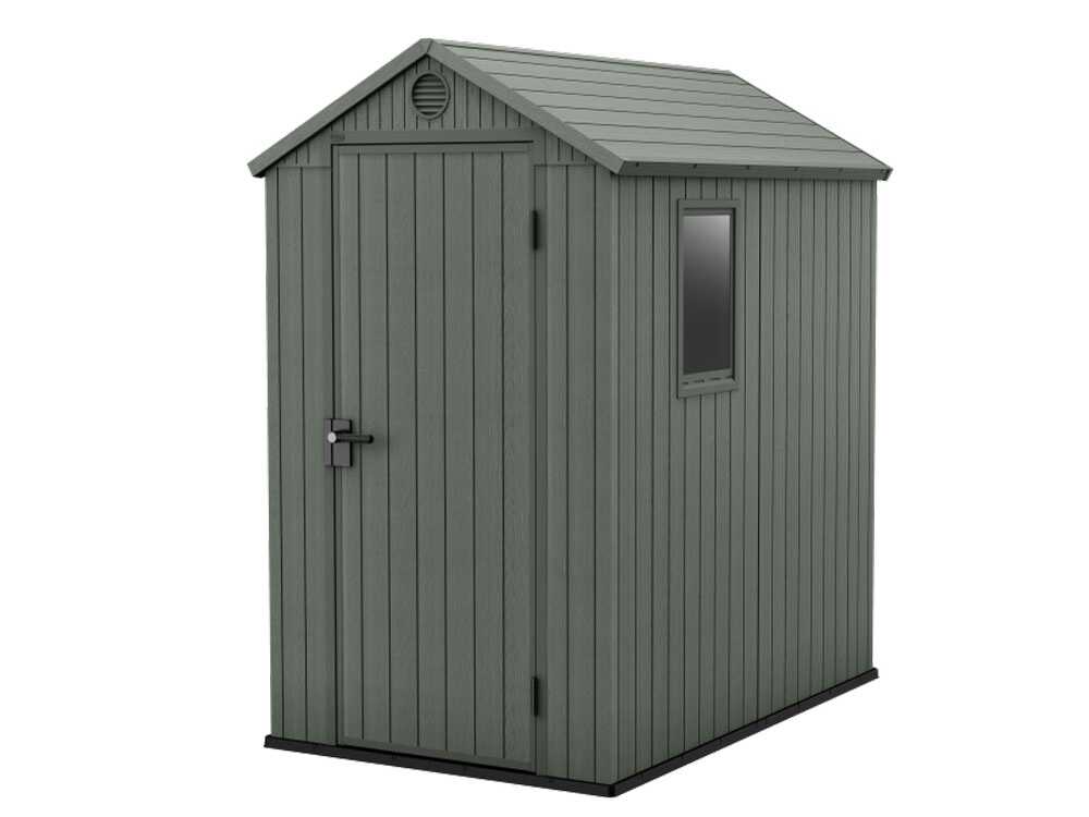 Keter Darwin verde – Caseta para herramientas – Con ventana lateral – 125.8×184.5×205 cm - Imagen 5
