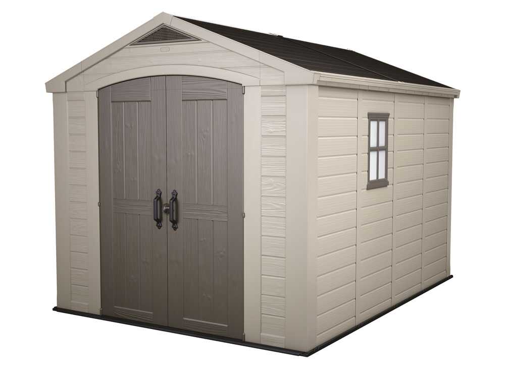 Keter Factor beige – Caseta de jardín – Con ventana lateral – 256.5×331.5×243 cm - Imagen 3